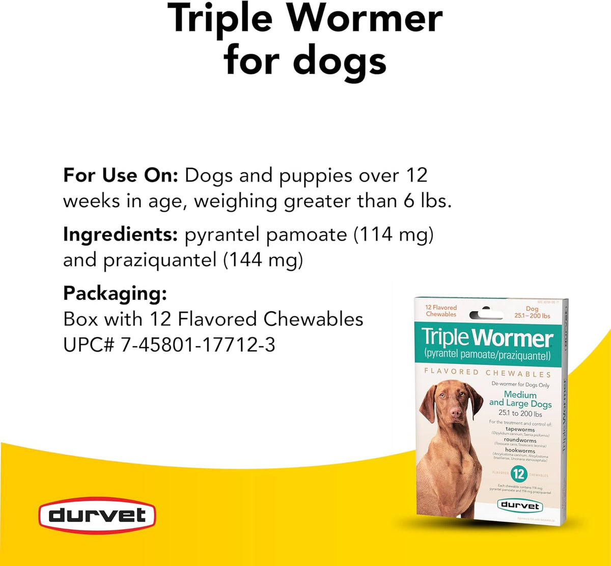 Durvet® Triple Wormer™ (Chewable Tablets)