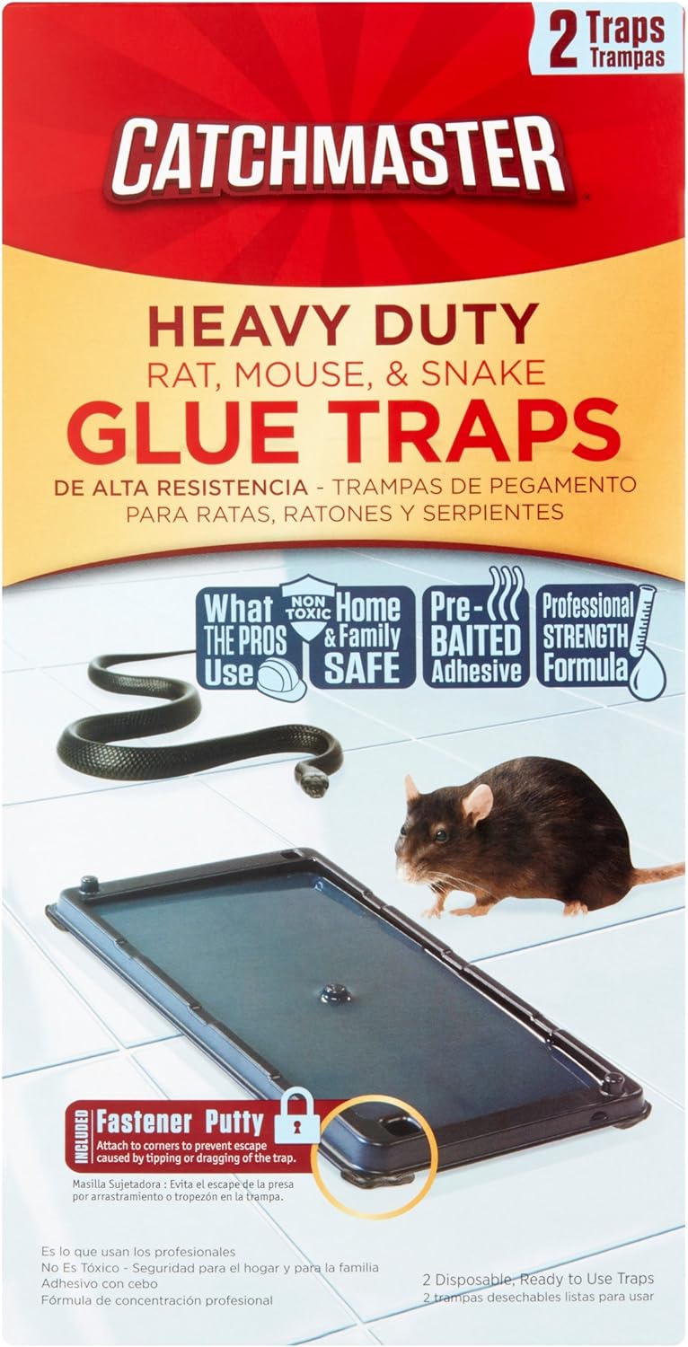 Catchmaster® Heavy Duty Rat, Mouse, Snake & Insect Glue Trays (2 Pack)