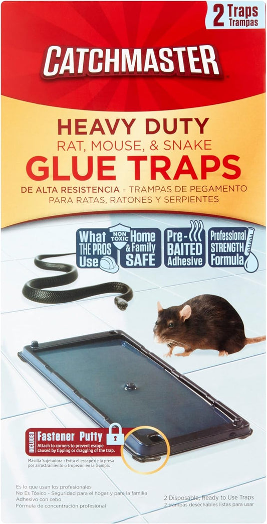Catchmaster® Heavy Duty Rat, Mouse, Snake & Insect Glue Trays (2 Pack)