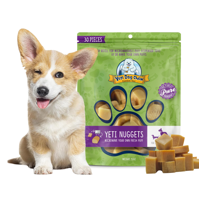 Yeti Refill Nuggets Natural Yak Cheese Treats For Puff and Play Dog Toy 30 ct
