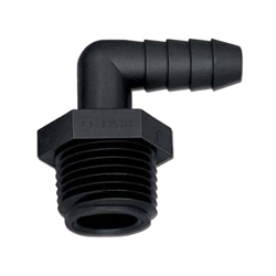 Master Mfg® Hose Barb Adapter Fitting – Elbow – 3/8" MPT x 1/2"