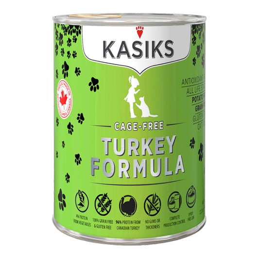 FirstMate Kasiks Grain-Free Turkey Wet Cat Food (Pâté) – 12.2 oz Cans (12 Pack Case)