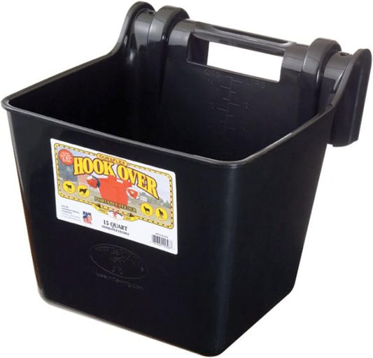Little Giant® Plastic Hook Over Feeder – 15 Quart Durable Feed Bucket