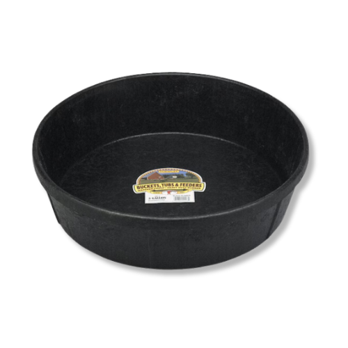 Little Giant® Heavy Duty Rubber Tub | Durable Rubber Feed Pan | Indoor & Outdoor Use | Rubber Feed Bucket |
