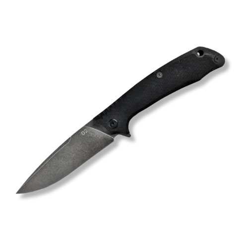 American Buffalo® Elite Folding Ball-Bearing Scavenger Knife – D2 Steel, Black Titanium Coated Tanto Blade