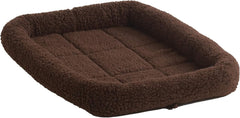 Pet Lodge® Fleece Pet Bed | Crate Pad | Chocolate Dog Bed | Machine Washable | Easily Storable |
