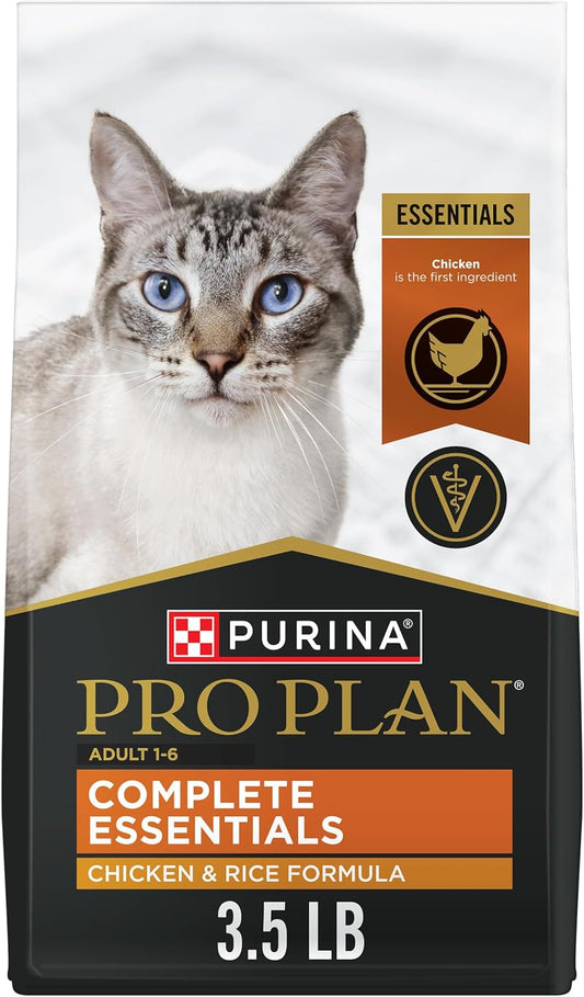 Purina Pro Plan Chicken & Rice Dry Cat Food with Probiotics – 3.5 lb Bag