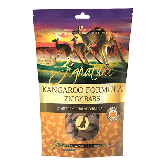 Zignature Dog Ziggy Bar Grain-Free Kangaroo Formula Treats – 12 oz