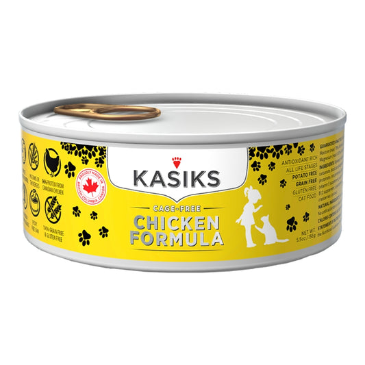 FirstMate Kasiks Grain-Free Chicken Wet Cat Food (Pâté) – 5.5 oz Can (Single)