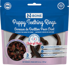 N-Bone® Puppy Teething Rings – Taste of Texas Burnt Ends Flavor (3 Pack)