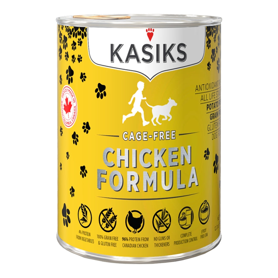 FirstMate Kasiks Grain-Free Chicken Wet Dog Food (Pâté) – 12.2oz Cans (Case of 12)