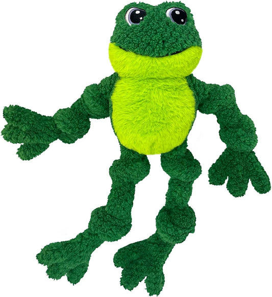KONG Knots Frog Dog Toy with Inner Rope Skeleton Large / Extra Large Dogs