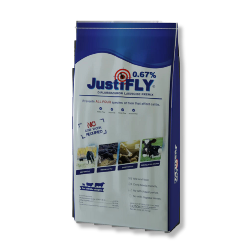JustiFLY® 0.67% (50 lb bag)– Feed-Through Fly Control for Cattle