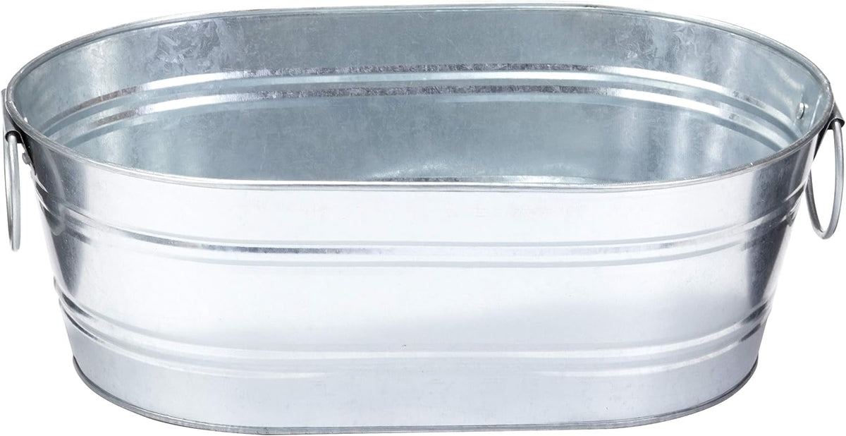 Galvanized Oval Tub – Durable Multi-Purpose Metal Tub