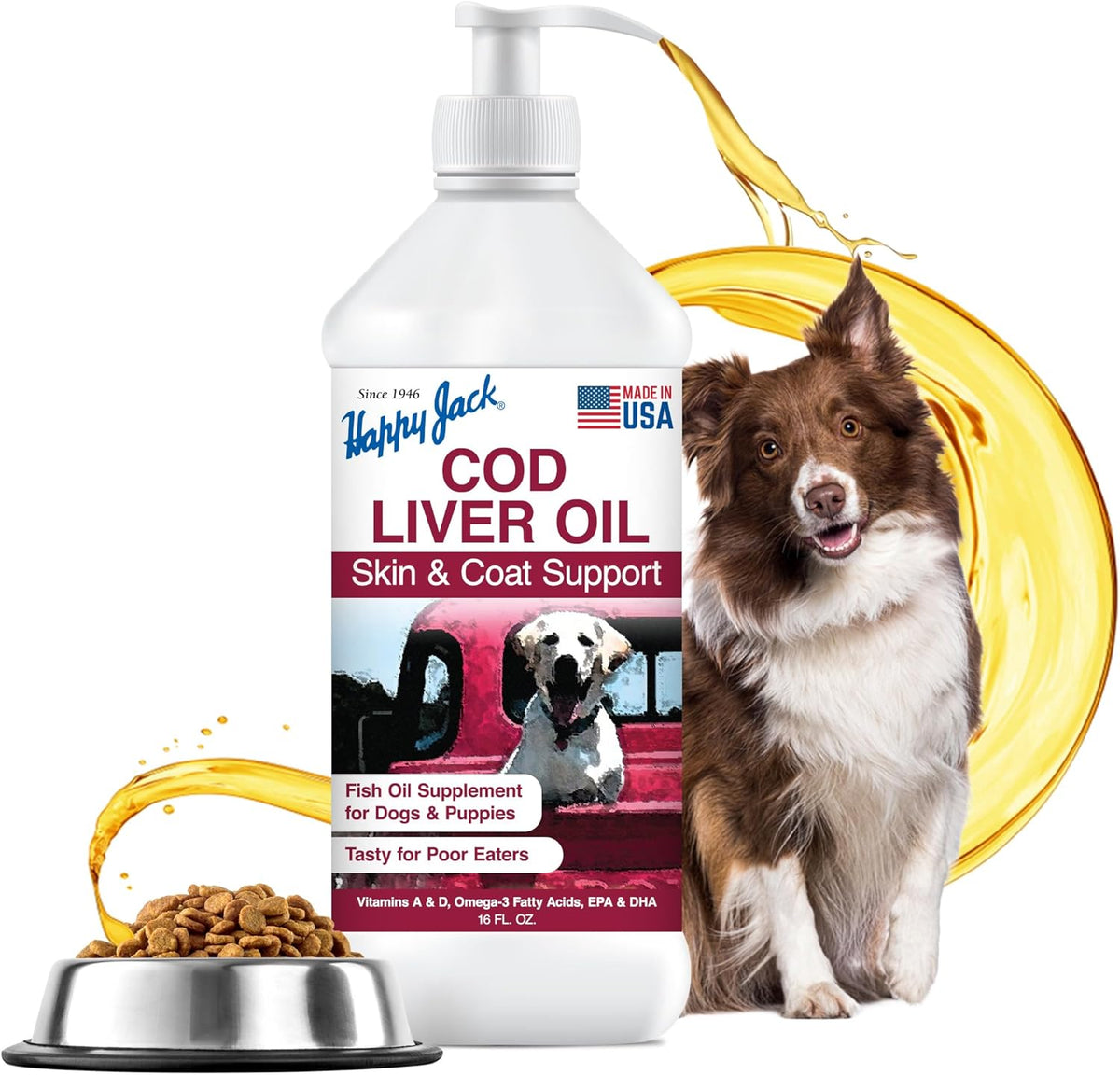 Happy Jack® Cod Liver Oil – 16 oz