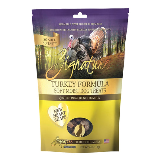 Zignature Dog Soft & Moist Grain-Free Turkey Treats – 4 oz
