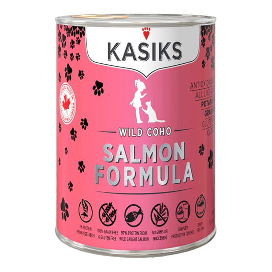 FirstMate Kasiks Grain-Free Wild Salmon Wet Cat Food (Pâté) – 12.2 oz Can (Single)