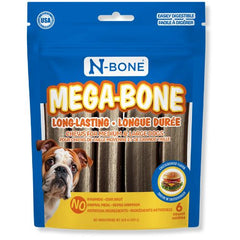 N-Bone® Mega-Bone Long-Lasting Chew – Cheeseburger Flavor (6 Count)
