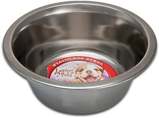 Loving Pets Standard Stainless Dish – Dog Bowl – 1 Pint