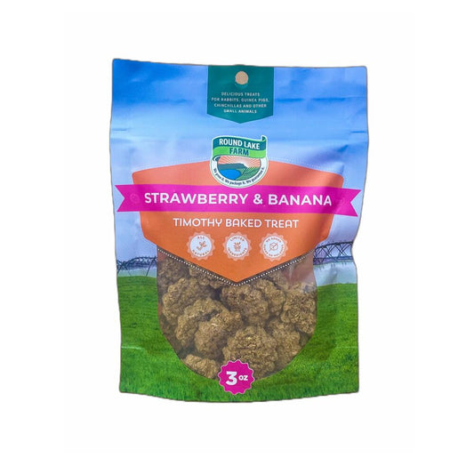 Round Lake Farm Strawberry Banana Small Animal Treat 3 oz