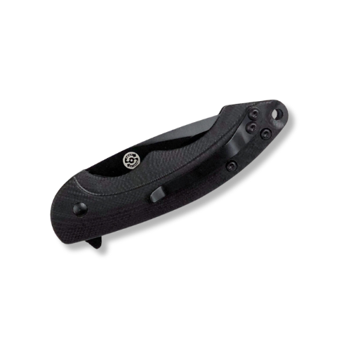 American Buffalo® Elite Folding Ball-Bearing Shadow Hornet Knife – 3" Closed, Black G10 Handle