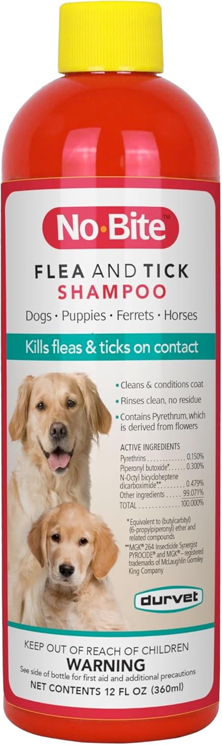Durvet® No-Bite™ Flea &amp; Tick Shampoo – 12 oz