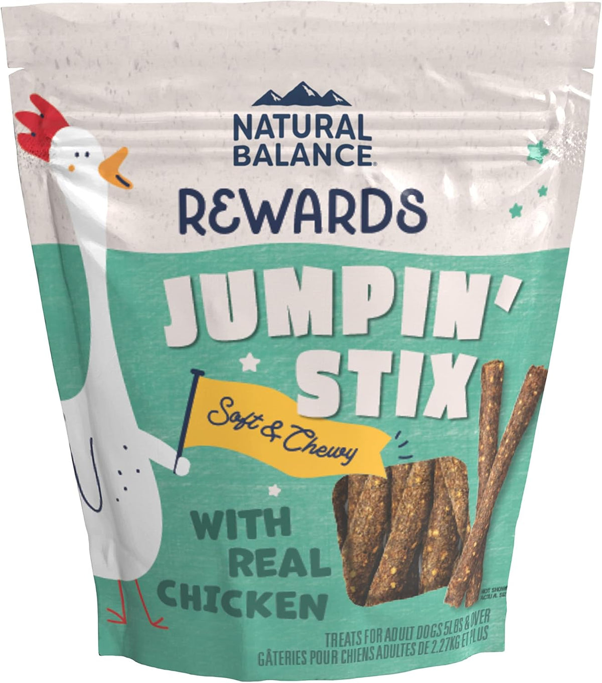 Natural Balance Limited Ingredient Rewards Jumpin' Stix, Grain-Free Dog Treats for Adult Dogs of All Breeds, Chicken Recipe, 4 Ounce (Pack of 1)