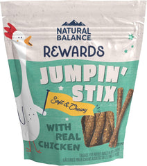 Natural Balance Limited Ingredient Rewards Jumpin' Stix, Grain-Free Dog Treats for Adult Dogs of All Breeds, Chicken Recipe, 4 Ounce (Pack of 1)