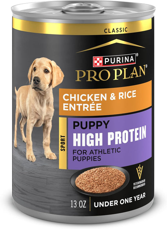 Purina Pro Plan Sport Chicken & Rice Wet Puppy Dog Food – 12 Pack 13 oz Cans
