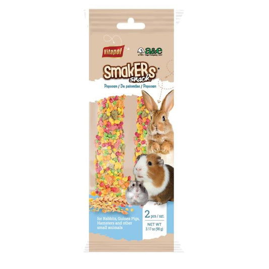 A & E Cages Vitapol Smakers Small Animal Treat Stick Popcorn, 1ea/2 pk