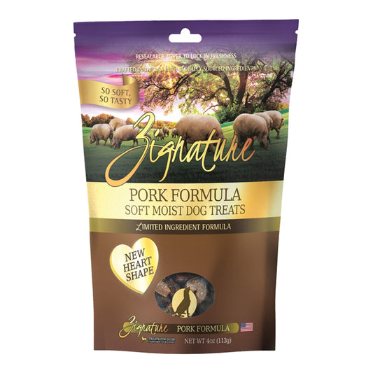 Zignature Dog Soft &amp; Moist Grain-Free Pork Treats – 4 oz