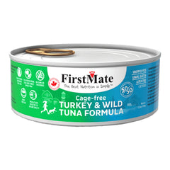 FirstMate Turkey & Wild Tuna Wet Cat Food (Pâté) – 5.5oz Cans (Case of 24)