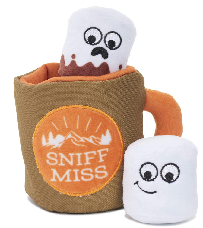 Bark Sniff Miss Cocoa Mug Marshmallow Plush Dog Toy Extra Small / Small