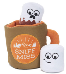 Bark Sniff Miss Cocoa Mug Marshmallow Plush Dog Toy Extra Small / Small