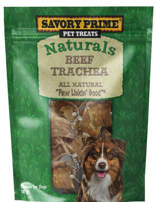 Savory Prime Naturals Beef Trachea 16 ct