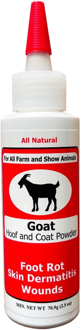 Goat Hoof & Coat 2.5 oz Powder - Wound Care, Heals/Prevents Foot Rot, Skin Problems