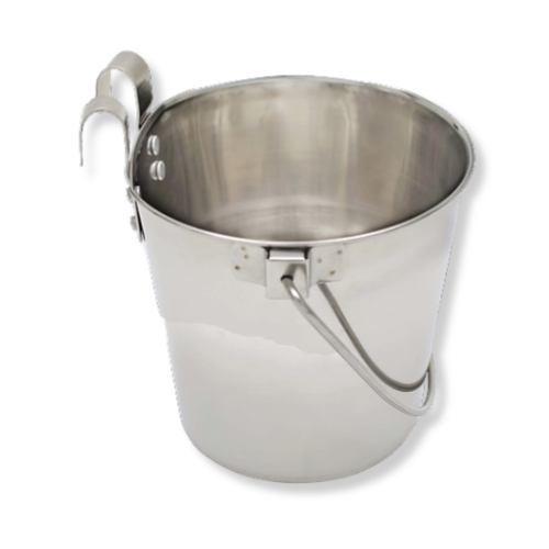 QT Dog® Flat Sided Bucket w/ Hooks (13 qt.)