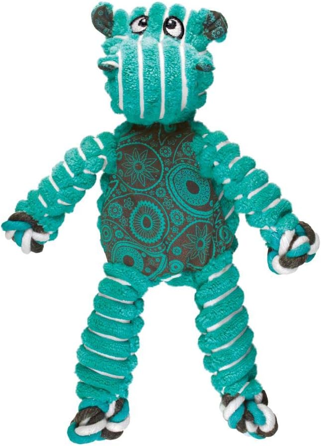 KONG Floppy Knots Hippo Dog Toy – Small/Medium Green