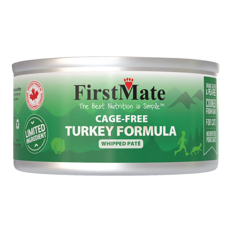 FirstMate Grain-Free Cage-Free Turkey Wet Cat Food (Pâté) – 5.5 oz Can