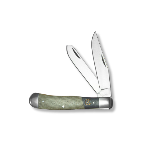 American Buffalo® Roper Trapper Rattler Micarta Knife