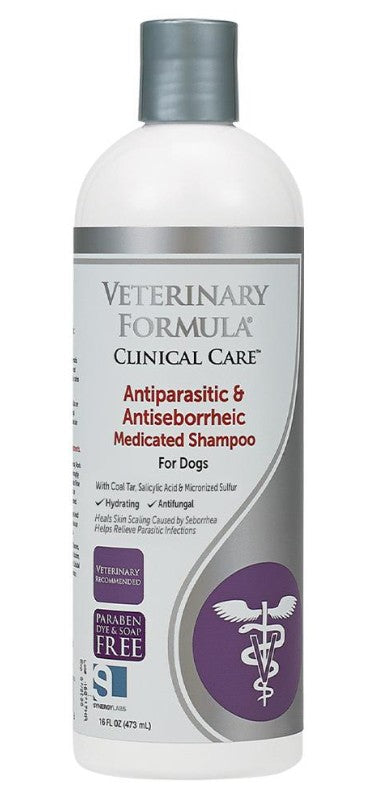 Synergy Labs Clinical Care Medicated Antiparasitic Shampoo 16 oz