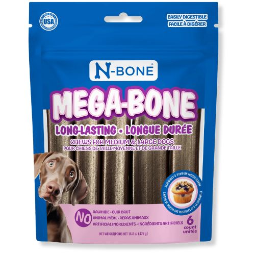 N-Bone® Mega-Bone Long-Lasting Chew – Blueberry Pumpkin Muffin