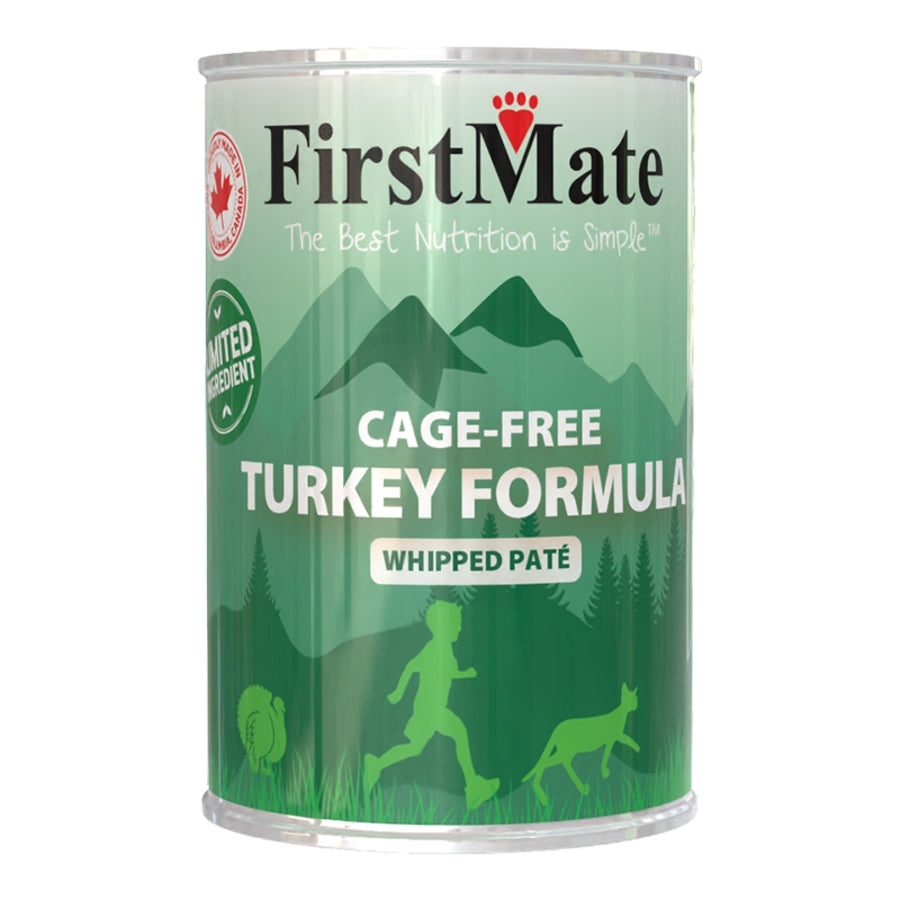 FirstMate Grain-Free Cage-Free Turkey Wet Cat Food (Pâté) – 12.2 oz single Can