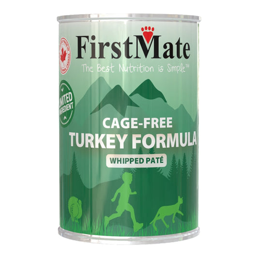 FirstMate Grain-Free Cage-Free Turkey Wet Cat Food (Pâté) – 12.2 oz single Can