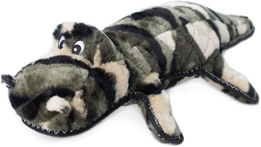 ZippyPaws Plush Gator- Dog Squeaky X-large Toys - Camron the Camo Gator