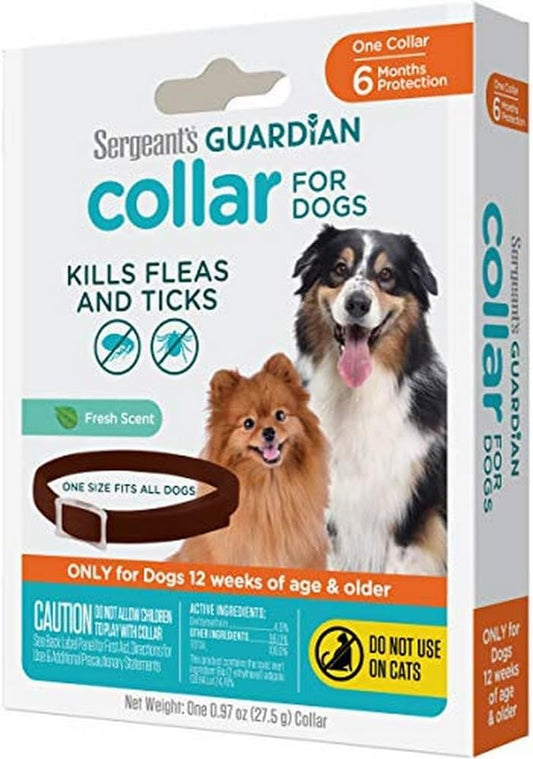 Sergeant's Guardian Flea & Tick Collar for Dogs, 1 Count