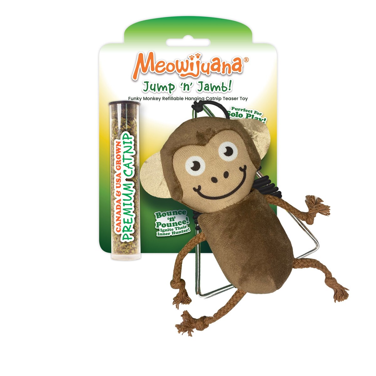 SMARTERPAW Meowijuana Door Jam 'n' Funky Monkey Catnip Toy