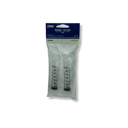 Ideal® Disposable Syringes – Luer Lock | Precision Veterinary Syringes for Animal Health (Multiple Sizes Available)