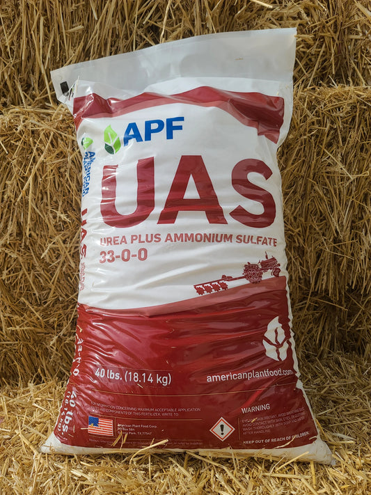 UAS 33-0-0 Fertilizer – Urea + Ammonium Sulfate - 50 lb bag