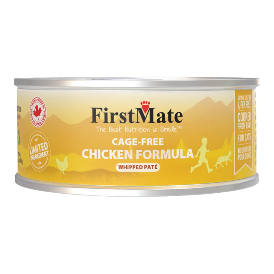 FirstMate Grain-Free Cage-Free Chicken Wet Cat Food (Pâté) – 3.2 oz Cans (24 Pack Case)